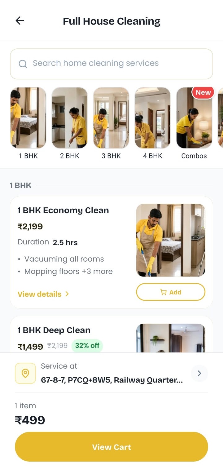 Add to cart - ExtraHand booking step 02